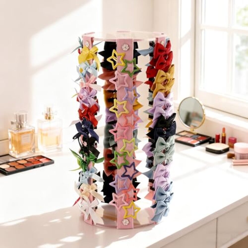 Large Capacity Hair Accessory Organizer - Shatterproof Acrylic Storage Solution - Picture 3 of 8